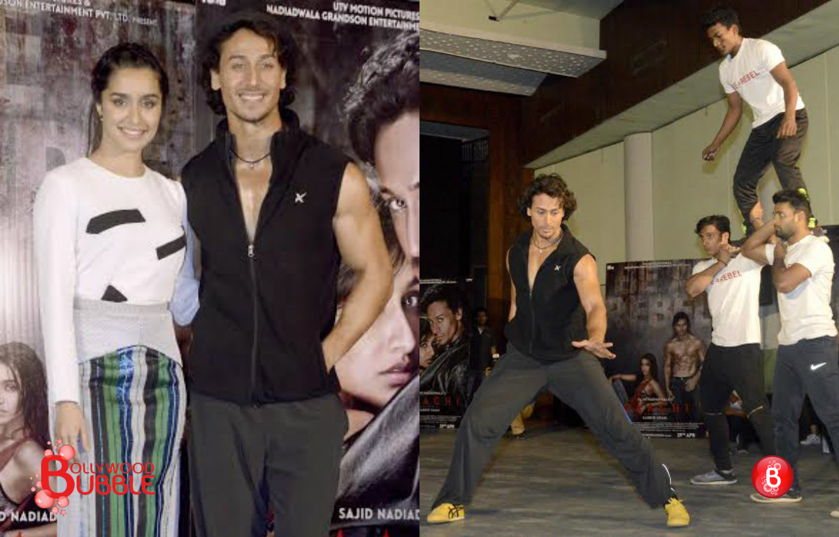 Tiger Shroff and Shraddha Kapoor at promotions of 'Baaghi'