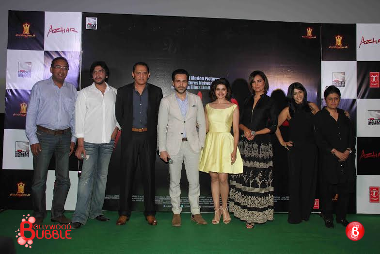Emraan Hashmi and team at Trailer launch event of their movie 'Azhar'