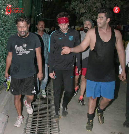 Ranbir Kapoor, Arjun Kapoor and other celebs playing football