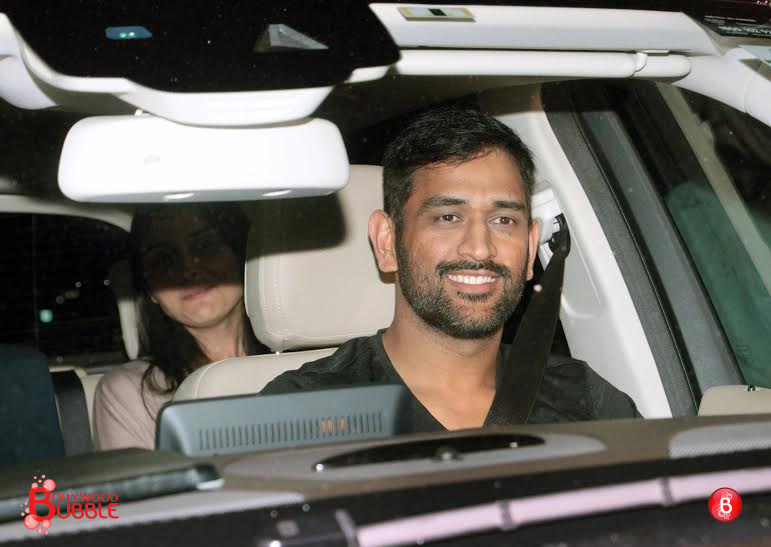 M.S. Dhoni at Salman Khan's residence