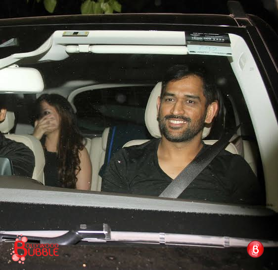 M.S. Dhoni at Salman Khan's residence