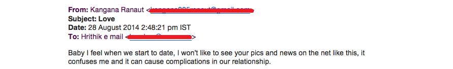 REVEALED! The email conversation of Kangana Ranaut with Hrithik Roshan's imposter