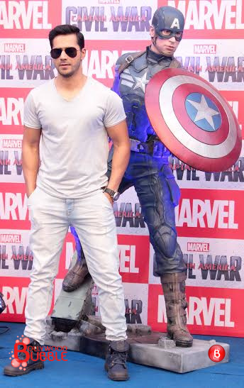 Varun Dhawan at 'Captain America' promotions