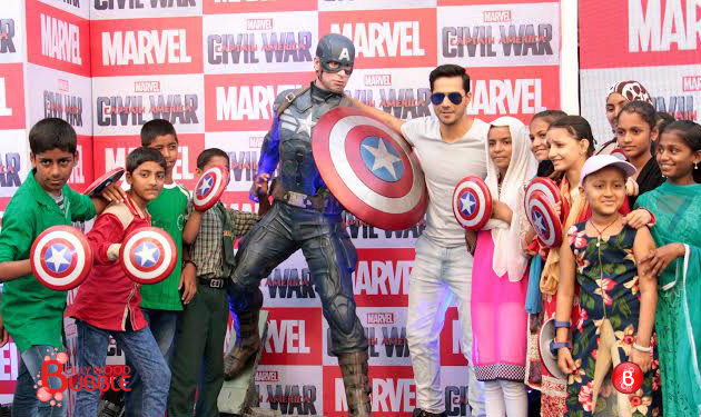 Varun Dhawan at 'Captain America' promotions