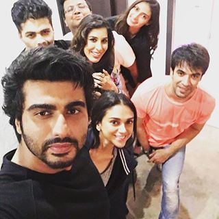 Arjun Kapoor , Karan Johar with Aditi Rao Hydari