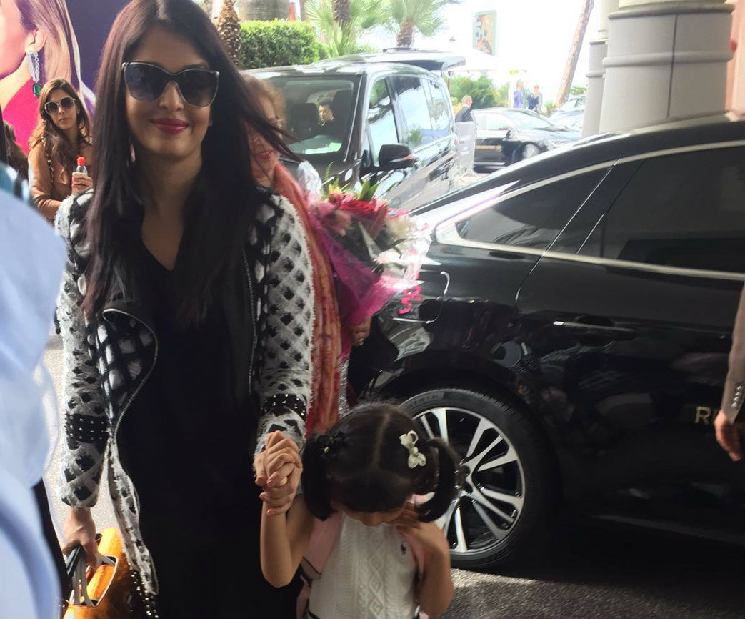 Aishwarya Rai Bachchan and daughter Aaradhya flaunt black and white in Cannes