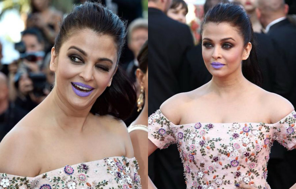 Aishwarya Rai Bachchan makes heads turn with purple pout at Cannes