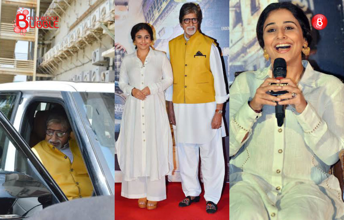 Amitabh Bachchan, Vidya Balan at the trailer launch of 'TE3N'