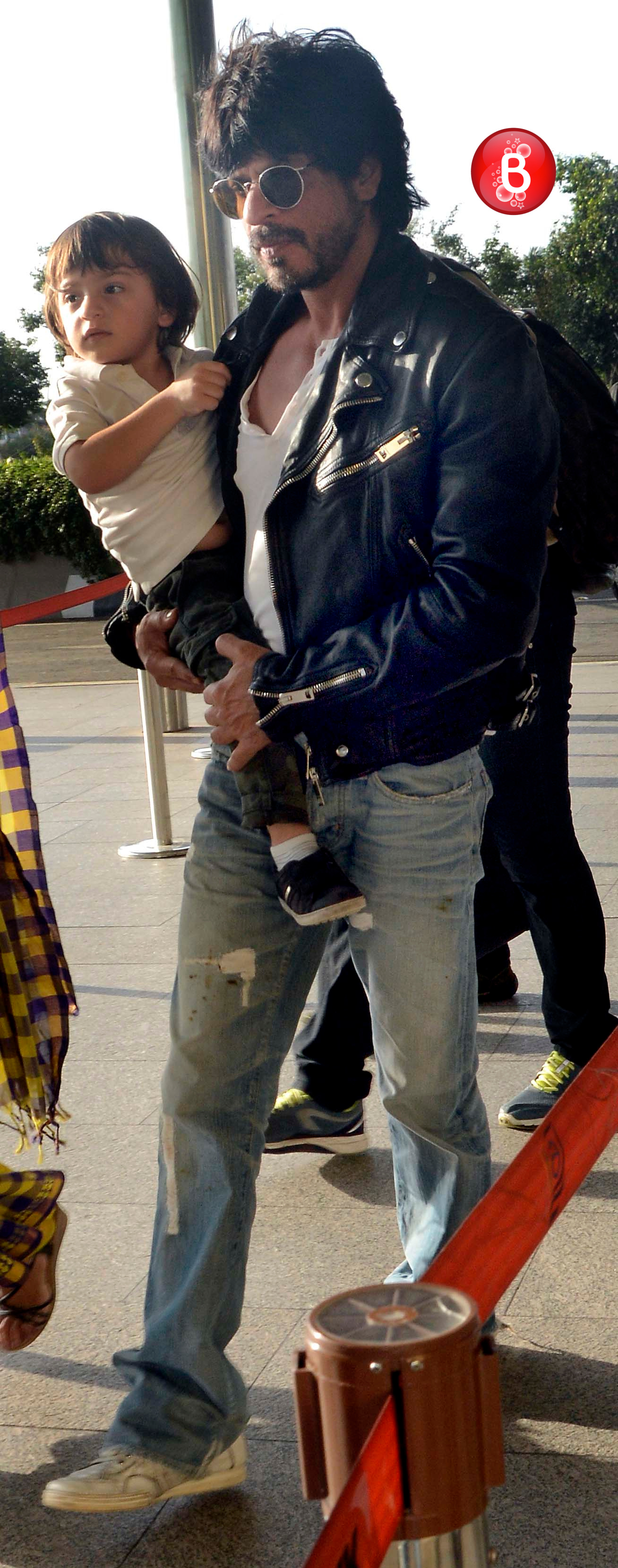 Shah Rukh Khan, AbRam Khan spotted at international airport returning from Kolkata