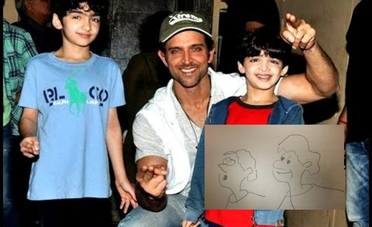 Hrithik Roshan with kids