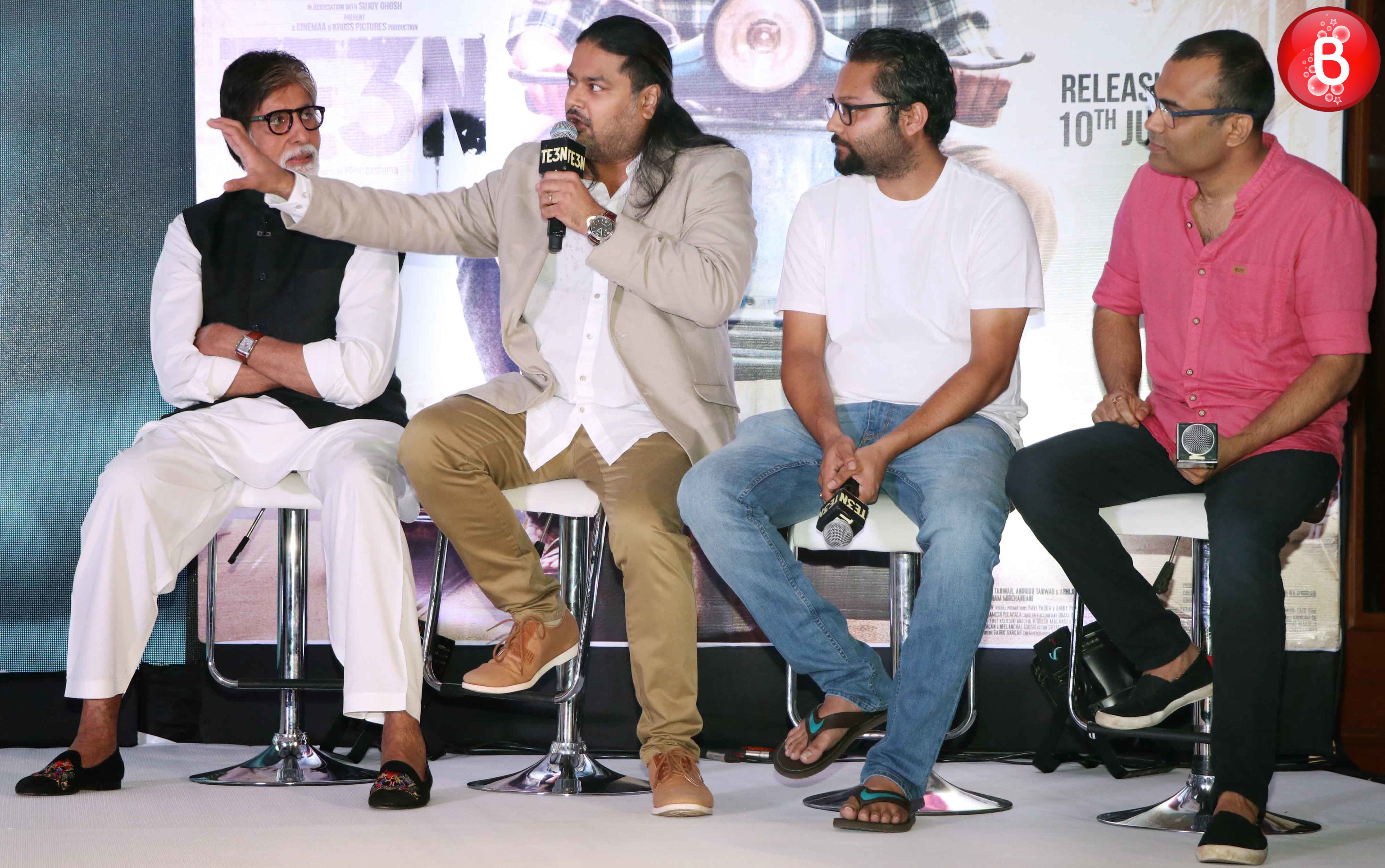 Amitabh Bachchan,Clinton Cerejo, Ribhu Dasgupta and Amitabh Bhattacharya