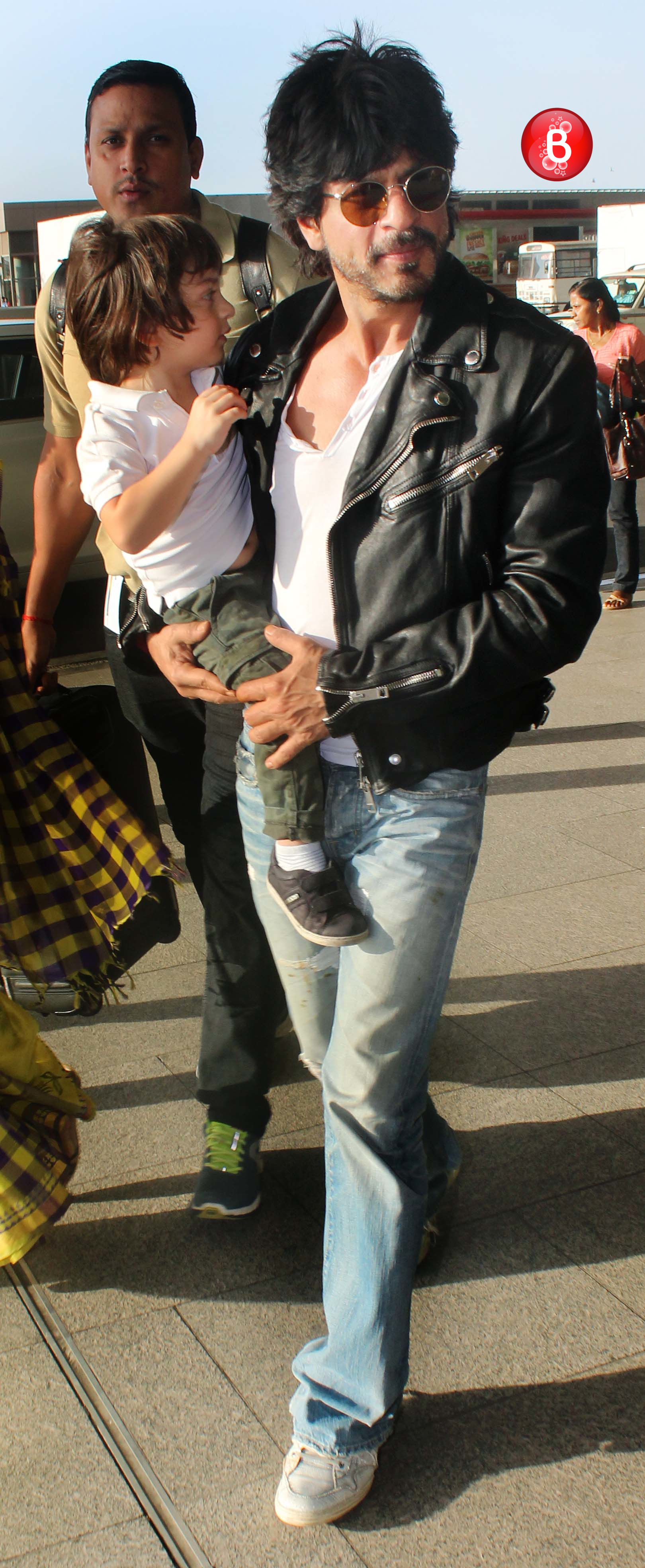 Shah Rukh Khan, AbRam Khan spotted at international airport returning from Kolkata