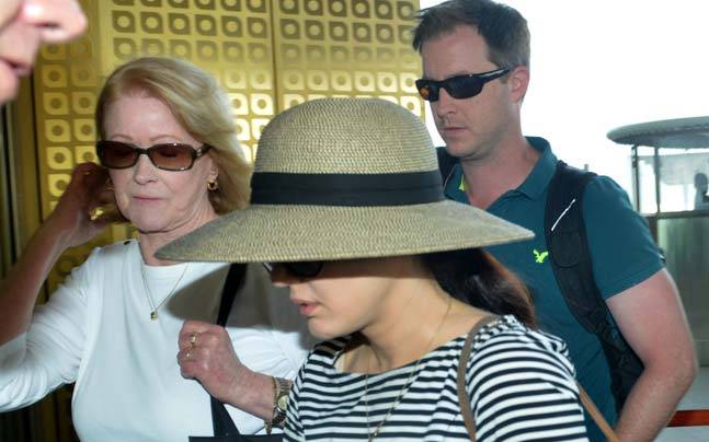 Preity Zinta with her in laws