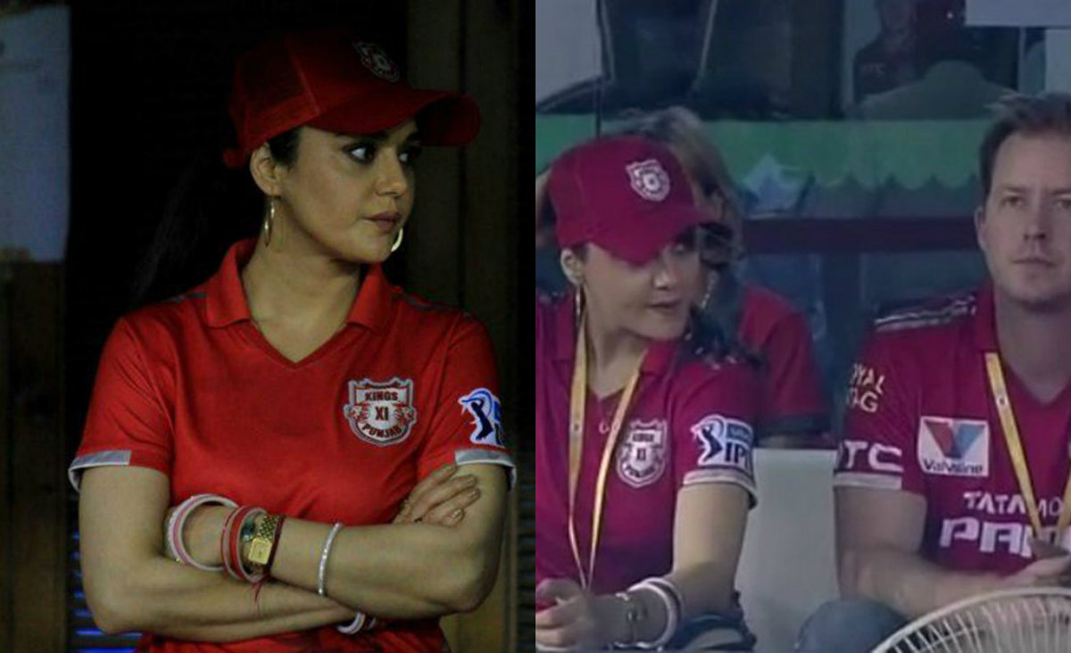 SPOTTED: Preity Zinta and hubby Goodenough catch up on her IPL team's match