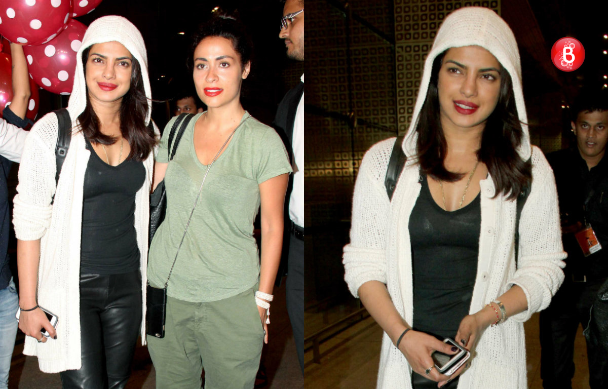 Priyanka Chopra snapped at airport as she returns to India
