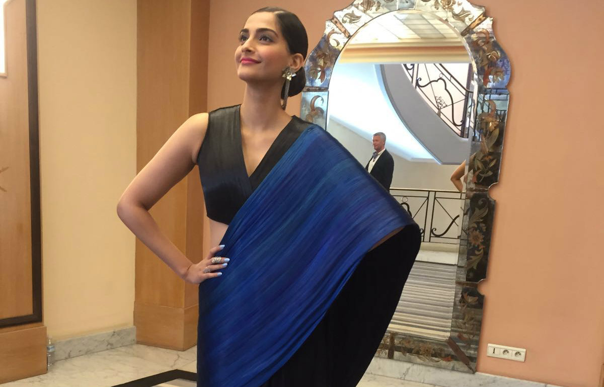 Sonam Kapoor sports sari at Cannes