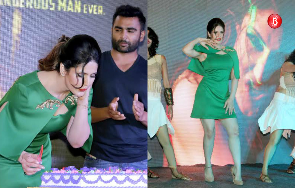 Image Porno Zarine Khane - PICS: Zareen Khan dazzles on stage and celebrates her Birthday at the song  launch of 'Khallas' - Bollywood Bubble