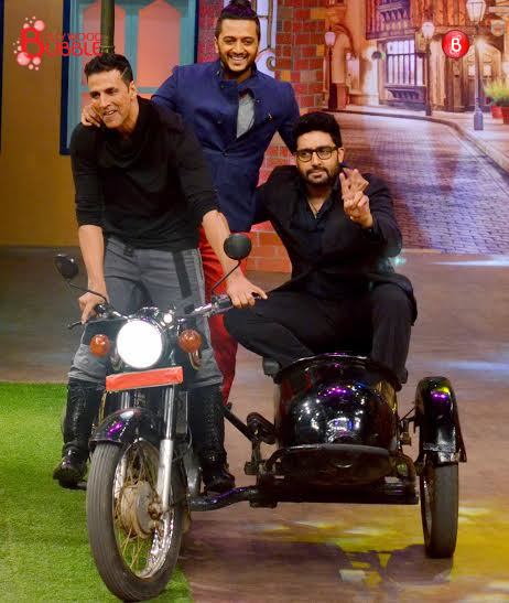 Akshay Kumar, Riteish Deshmukh and Abhishek Bachchan on 'Housefull 3' promotions