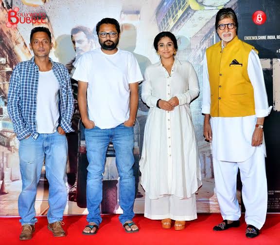 Amitabh Bachchan, Vidya Balan at the trailer launch of 'TE3N'
