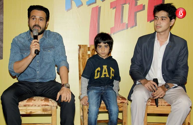 Emraan Hashmi, Ayaan Hashmi at book launch of 'The Kiss of Life'