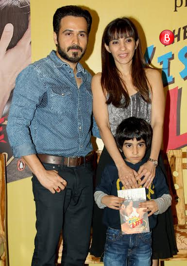 Emraan Hashmi, Ayaan Hashmi at book launch of 'The Kiss of Life'