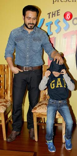 Emraan Hashmi, Ayaan Hashmi at book launch of 'The Kiss of Life'