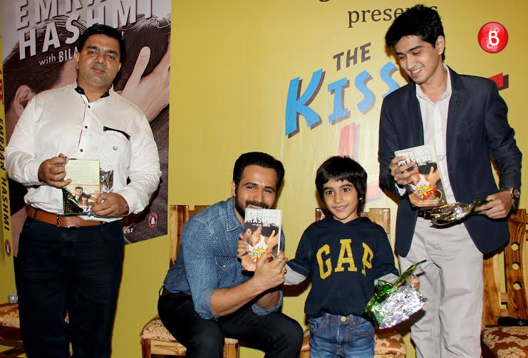 Emraan Hashmi, Ayaan Hashmi at book launch of 'The Kiss of Life'