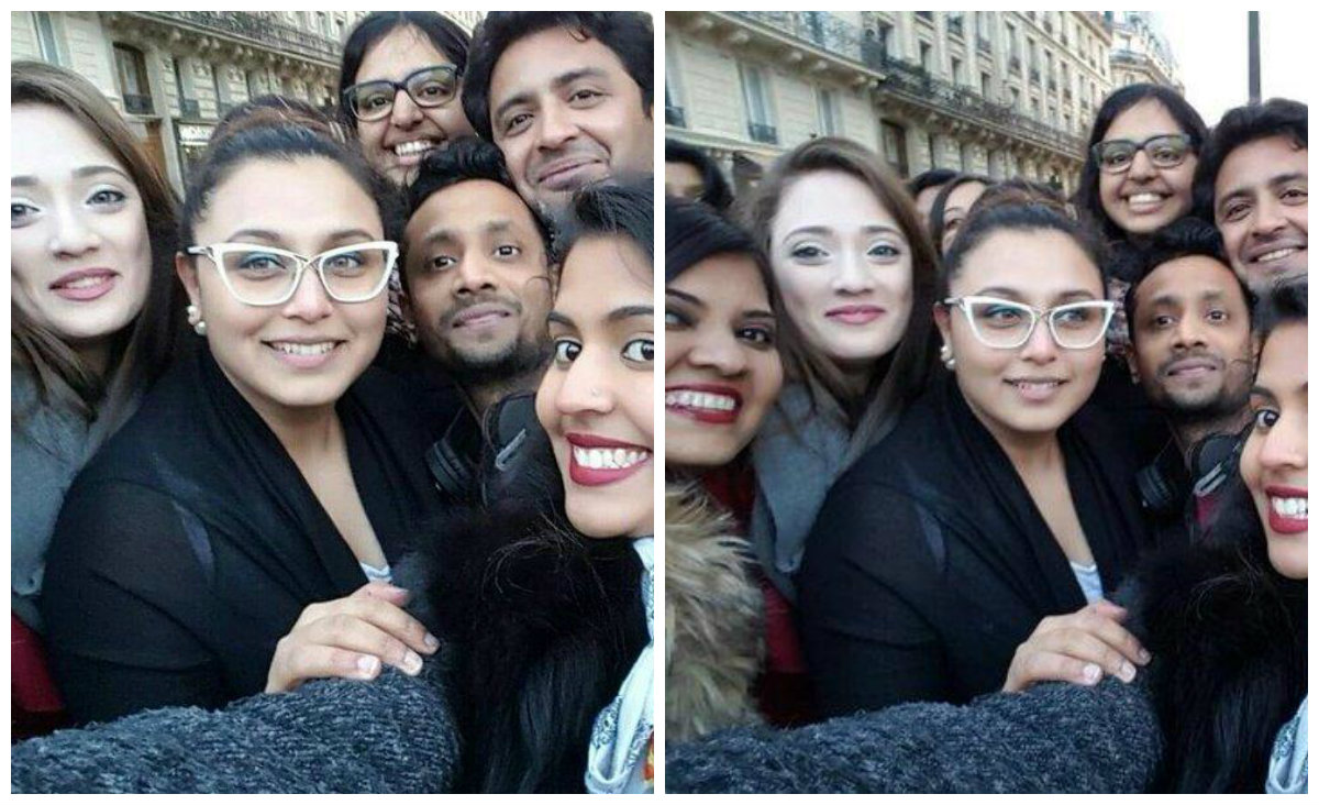 Rani Mukerji clicked with fans in Paris