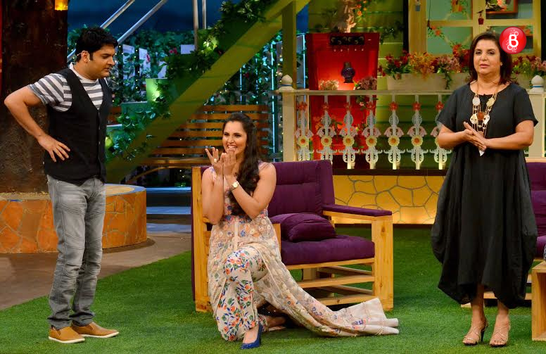 Farah Khan, Sania Mirza on the sets of ‘The Kapil Sharma Show’