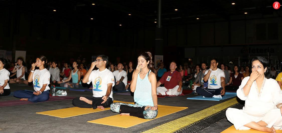 Shilpa Shetty doing yoga