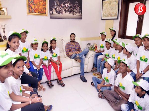 IN PICS: Ajay Devgn celebrates Father's Day with Smile Foundation kids