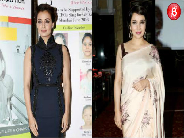 Dia Mirza and Tisca Chopra at Genesis Foundation Fund Raising Event