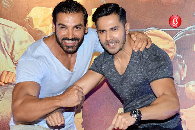 John Abraham, Varun Dhawan launch 'Dishoom' Trailer with team