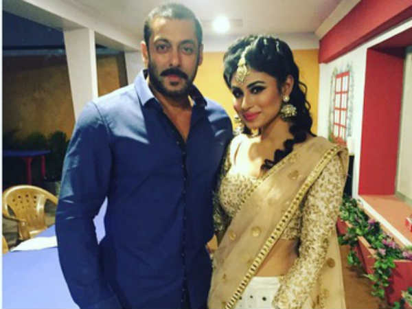 Salman Khan with Mouni Roy