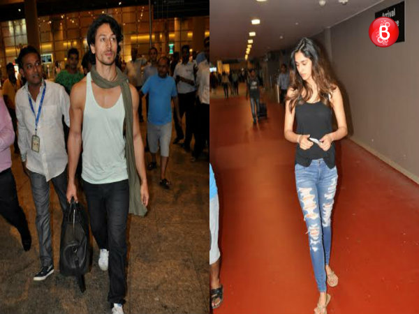 Tiger Shroff and Disha Patani at airport