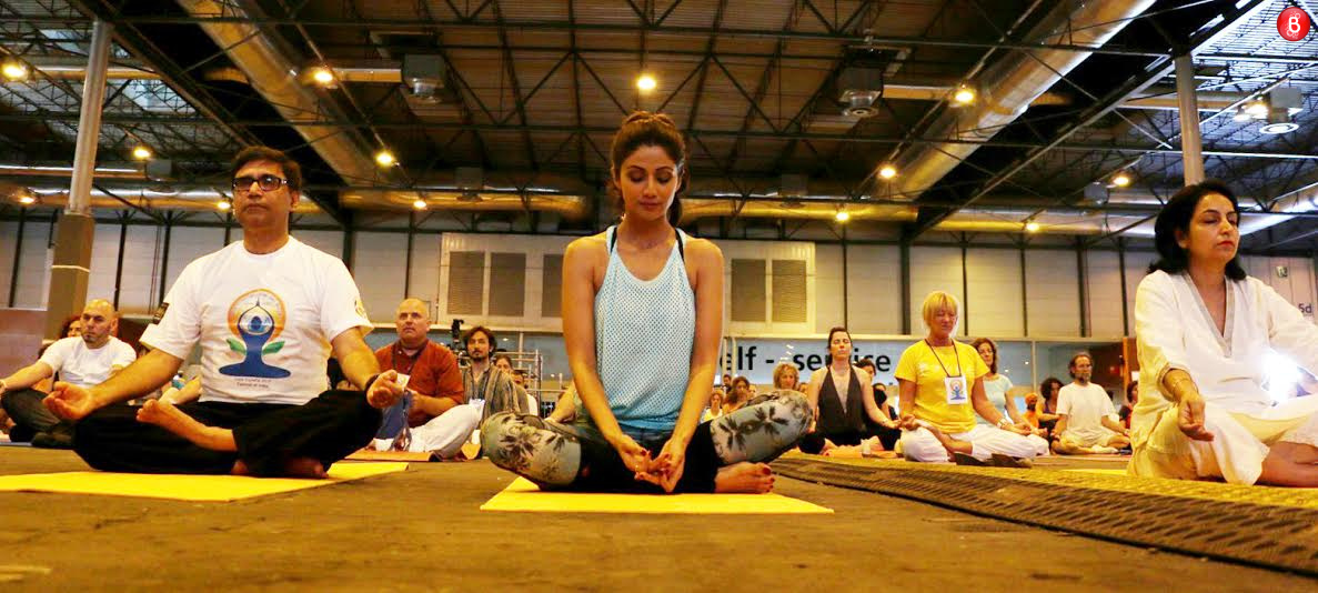 Shilpa Shetty doing yoga