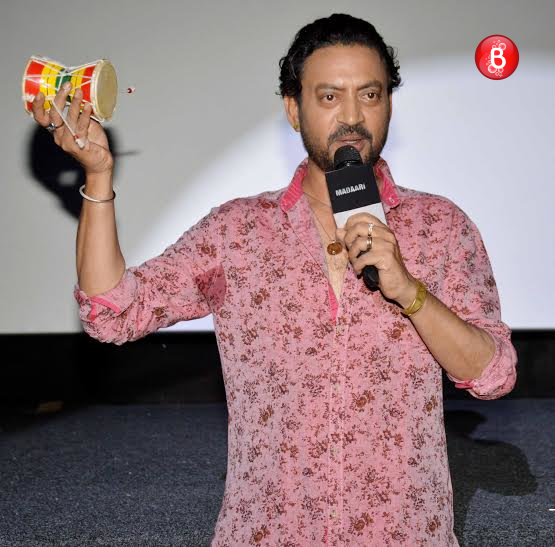 Irrfan Khan and 'Madaari' team at song launch event