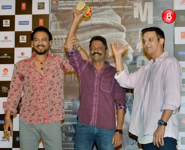 Irrfan Khan and 'Madaari' team at song launch event