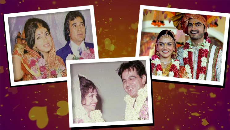 Esha Deol and Bharat Takhtani, Dilip Kumar and Saira Banu, Dimple Kapadia and Rajesh Khanna