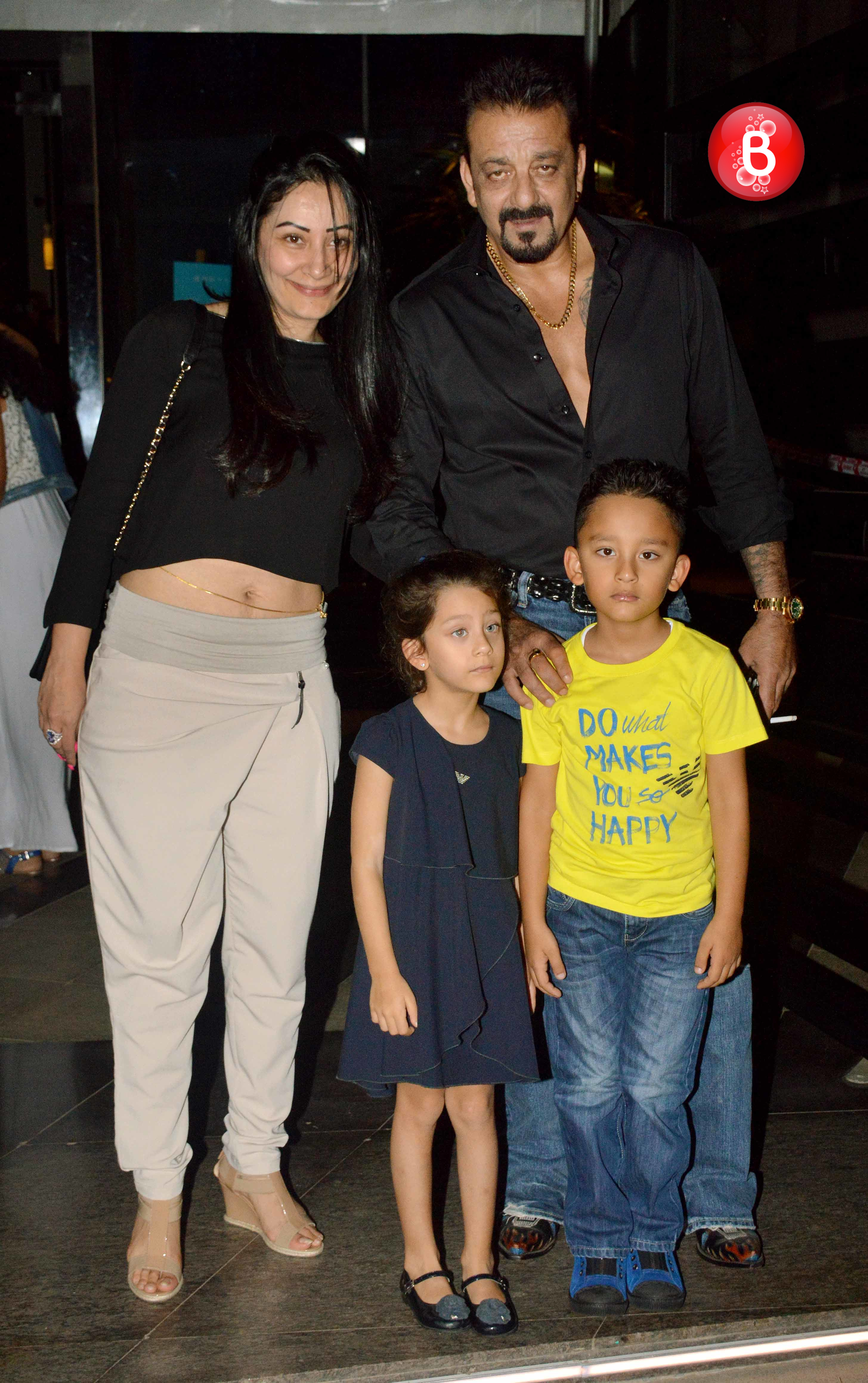 Sanjay Dutt snapped with family after dinner