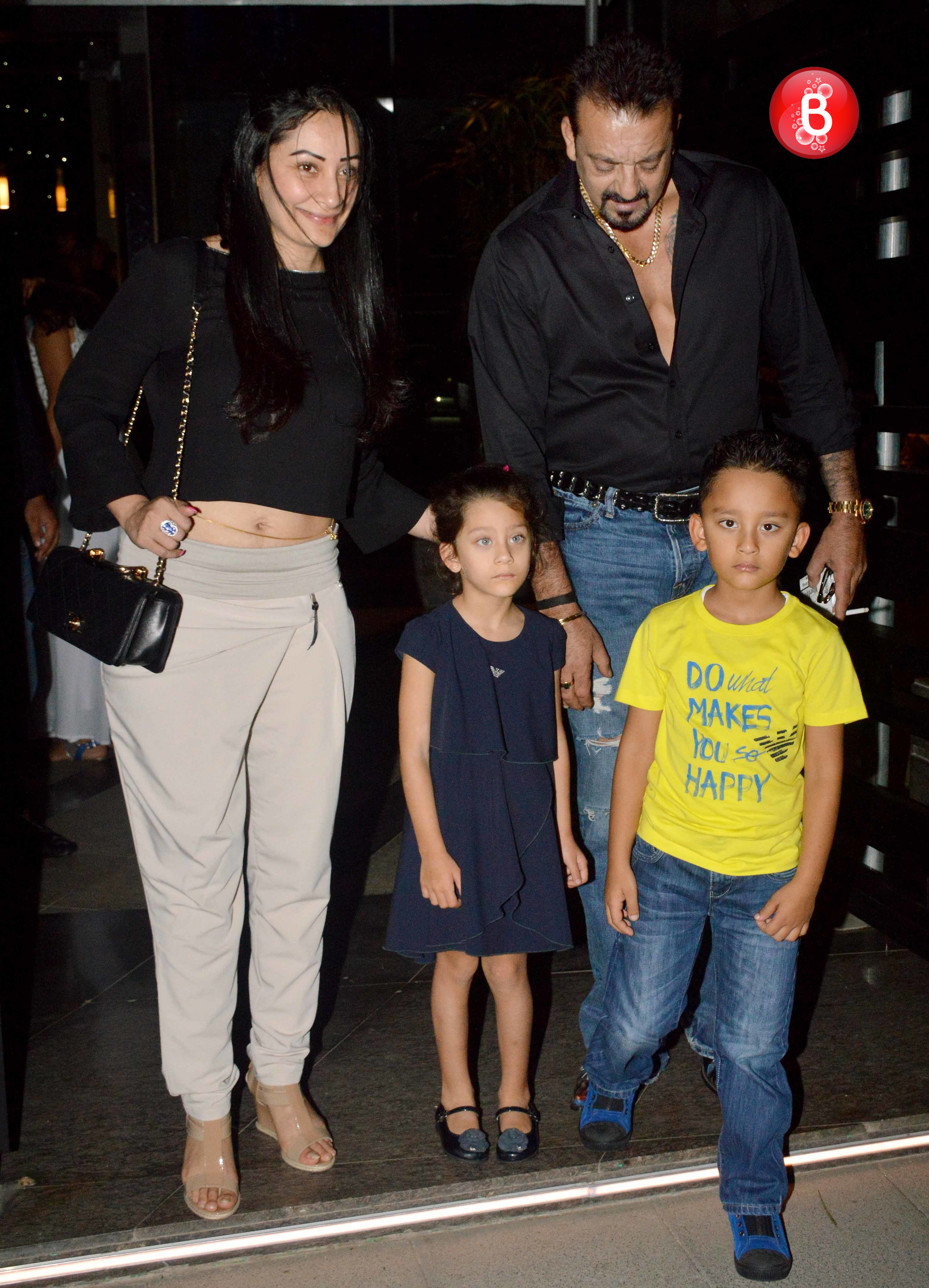 Sanjay Dutt snapped with family after dinner
