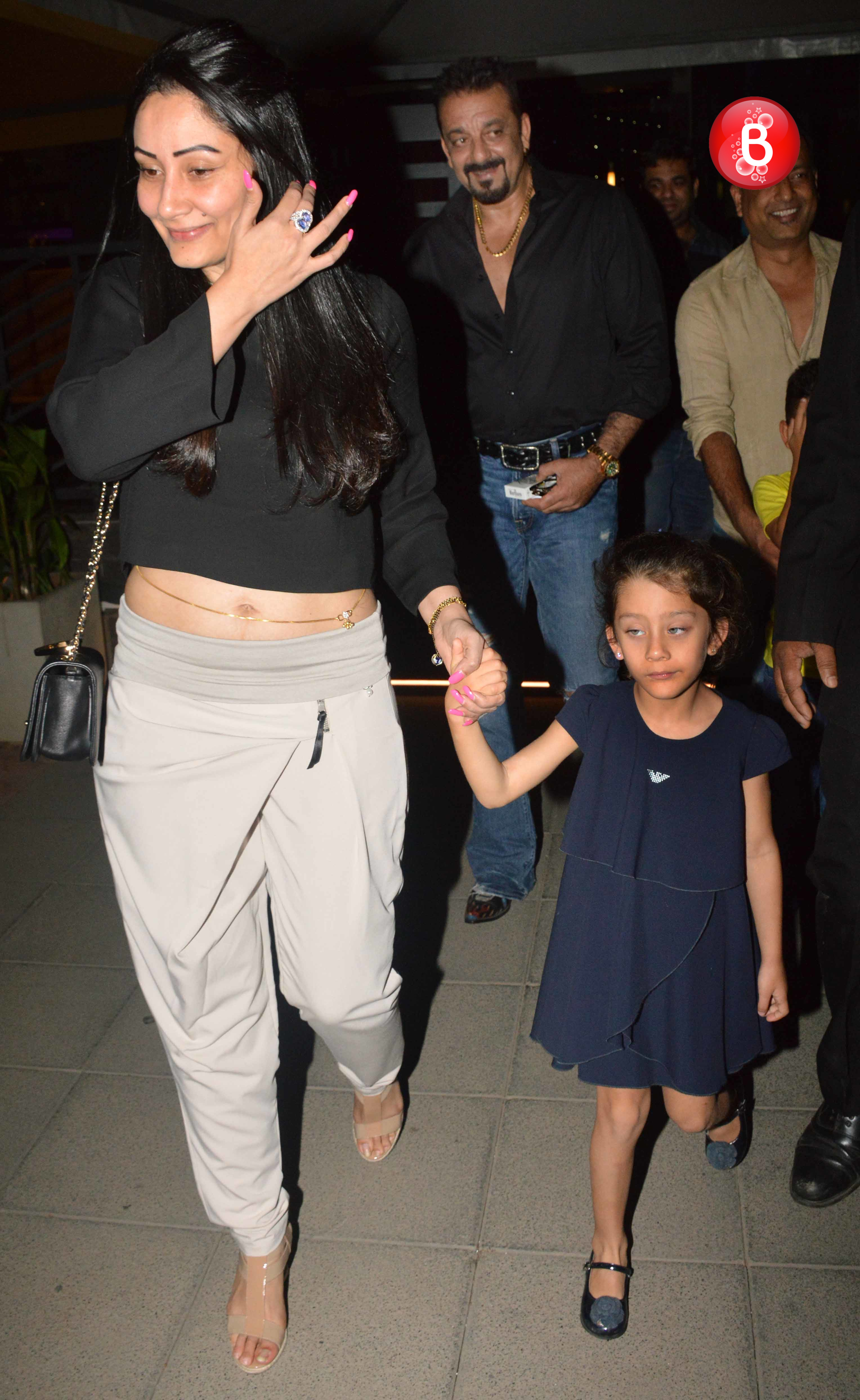 Sanjay Dutt snapped with family after dinner