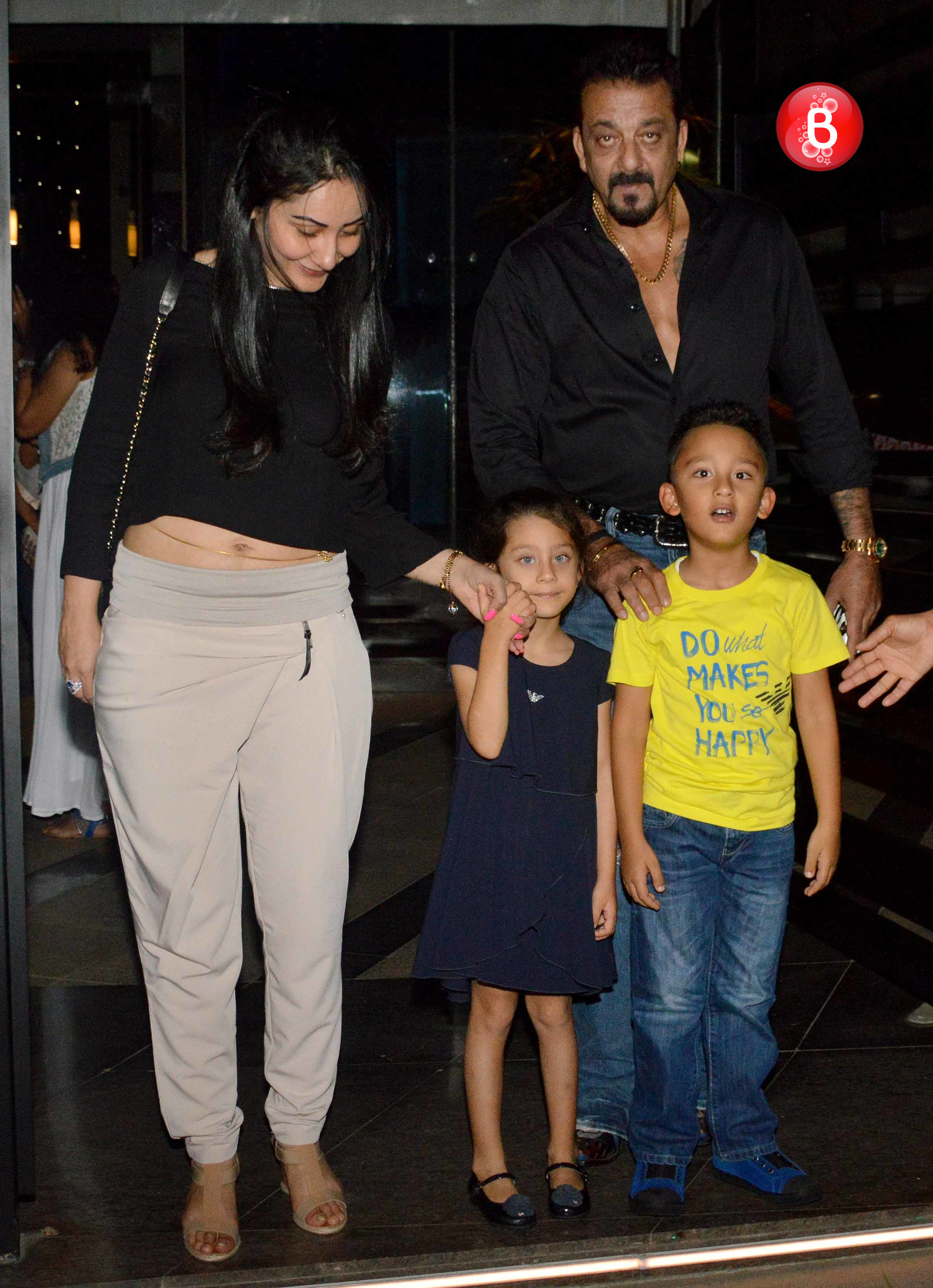Sanjay Dutt snapped with family after dinner