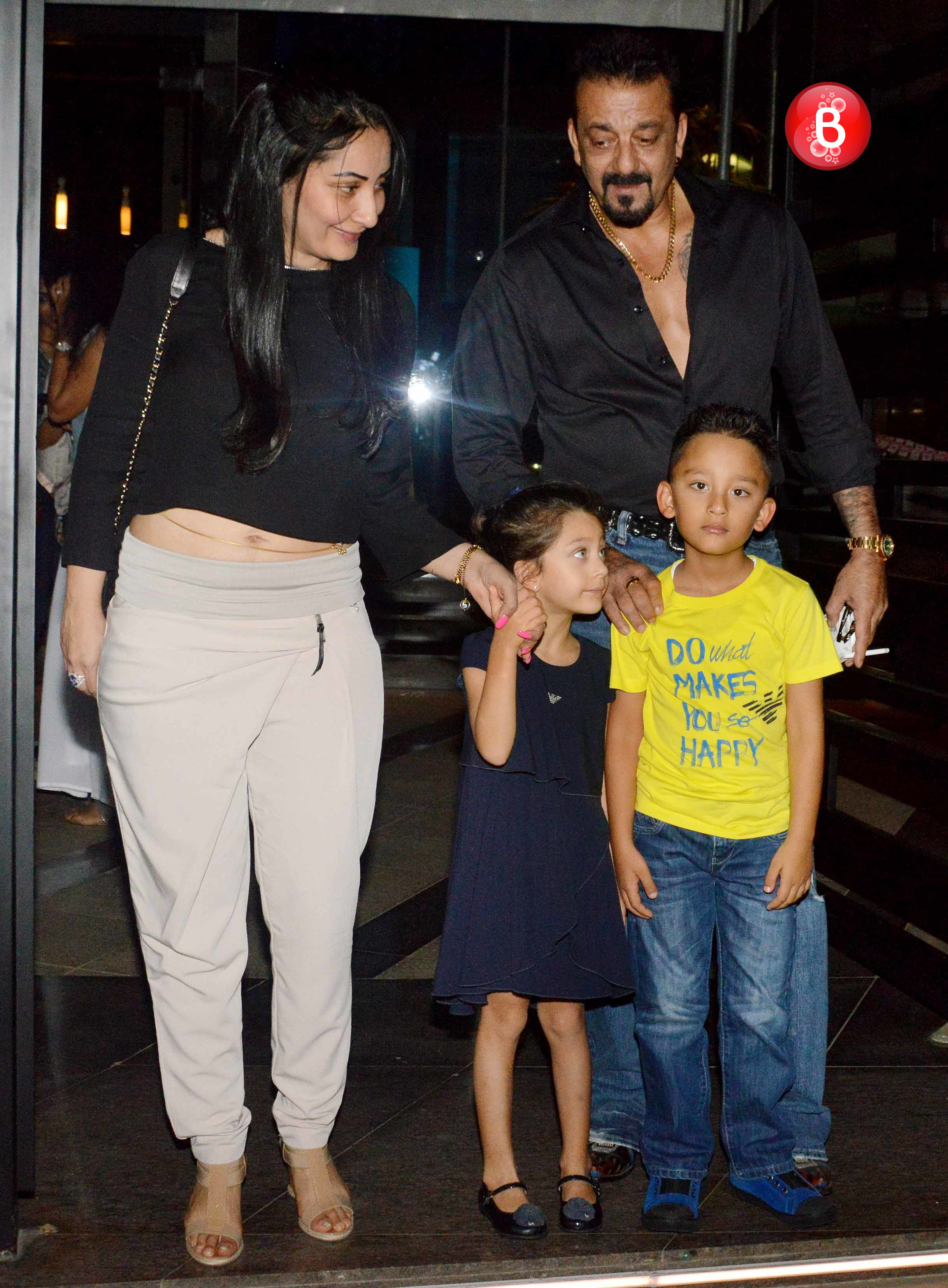 Sanjay Dutt snapped with family after dinner