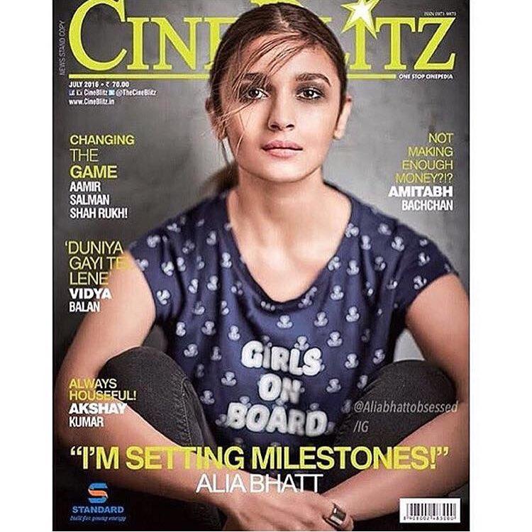 Alia Bhatt on Cineglitz July cover
