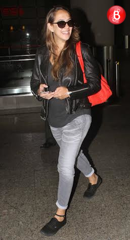 Hazel Keech at airport