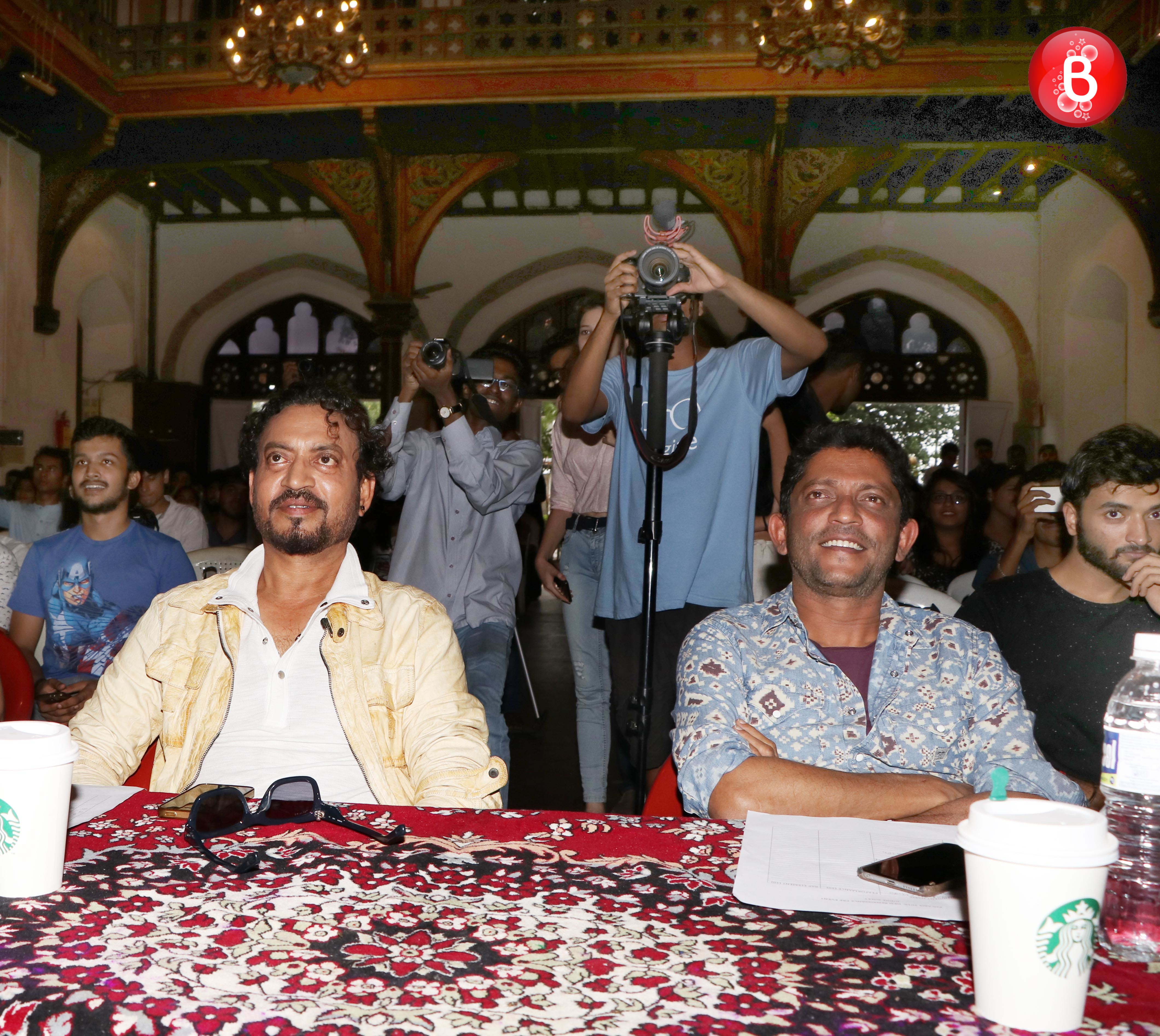 Irrfan Khan and Nishikant Kamat promotes 'Madaari'