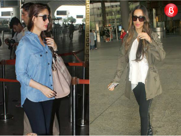Kareena Kapoor Khan and Malaika Arora Khan at airport