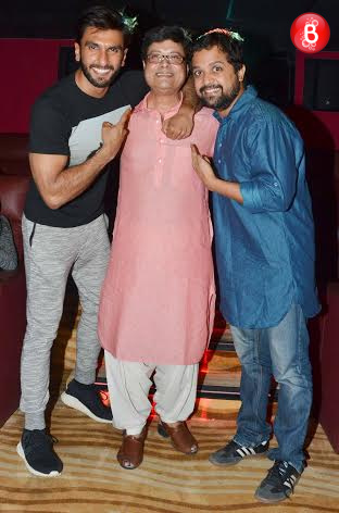 Ranveer Singh, Sachin Pilgaonkar and Anand Tiwari