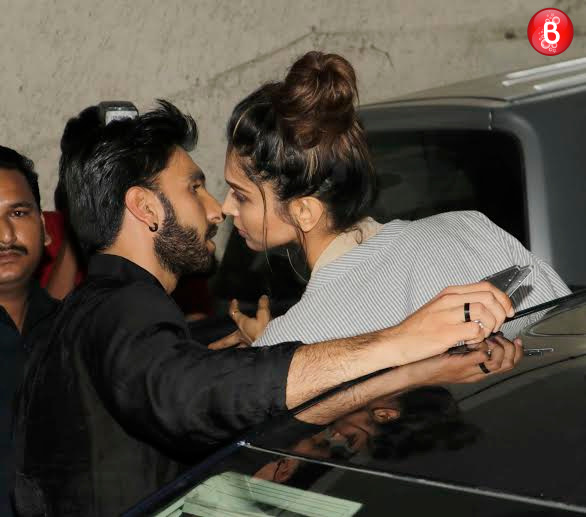Ranveer Singh and Deepika Padukone at Madaari Screening